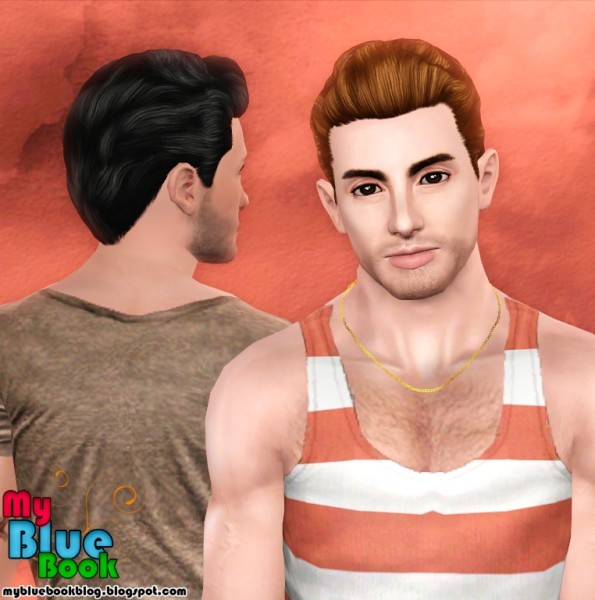 Slick hairstyle retextured by TumTum Simiolino for Sims 3
