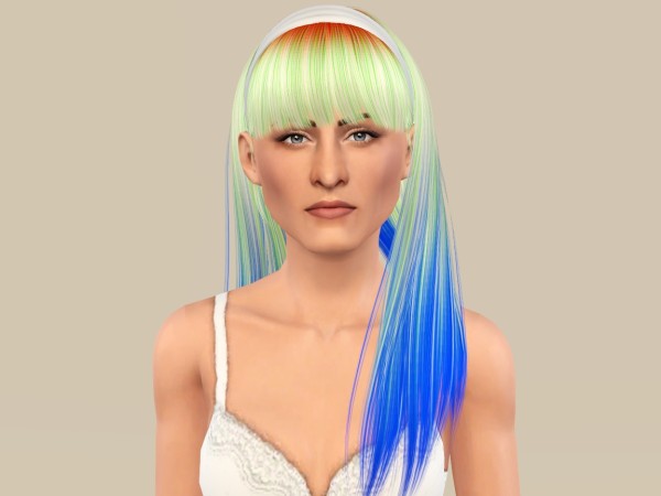 Headband with bangs hairstyle CoolSims 108 retextured by Fanaskher for Sims 3