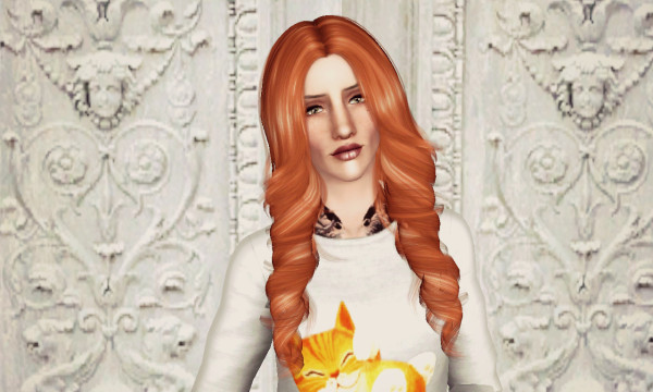 Cazy`s tornado hairstyle retextured by Marie Antoinette for Sims 3