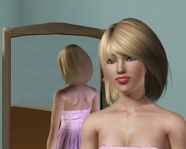 Fringed bob hairstyle Rose 98 retextured by Savio for Sims 3