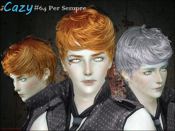 Fashion rocker hairstyle Per Sempre by Cazy for Sims 3