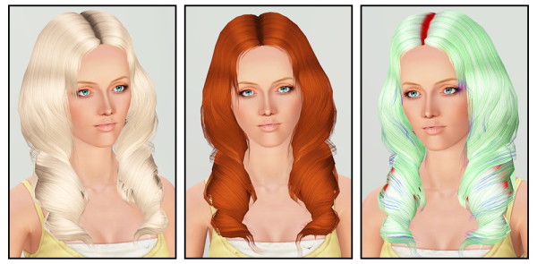 Dramatic curls hairstyle retextured by Brad for Sims 3