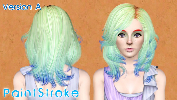 Middle parth chin lenght hairstyle NewSea`s Pixie retextured by Katty for Sims 3