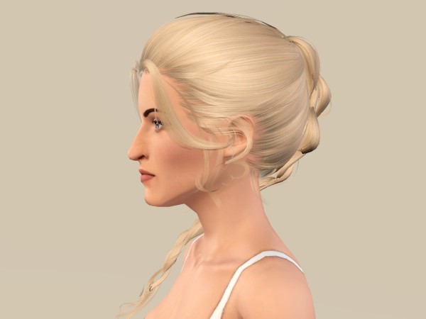 Curly ponytail Newsea`s Chantal retextured by Fanaskher for Sims 3