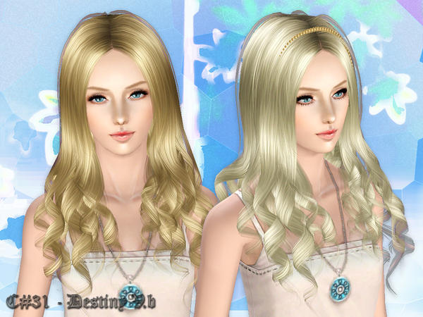 Destiny Hairstyle by cazy  for Sims 3