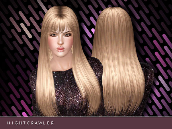 Straight with bangs hairstyle 04 by Nightcrawler for Sims 3