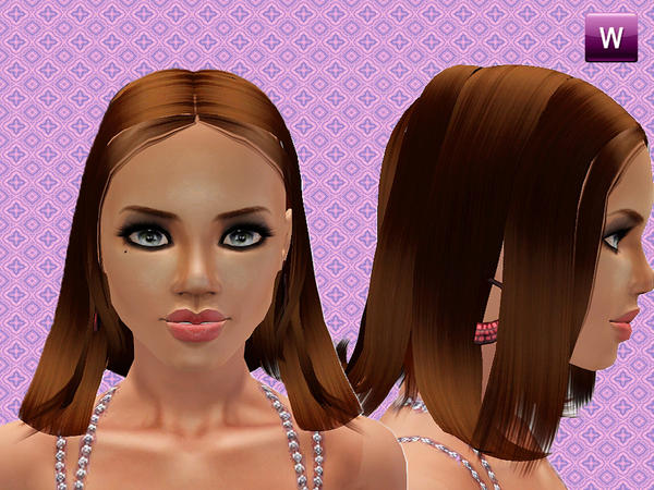 Sleek hairstyle 01 by Winke for Sims 3