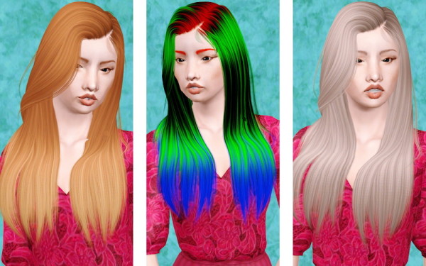 Sensual hairstyle Alesso’s Eve retextured by Beaverhausen for Sims 3