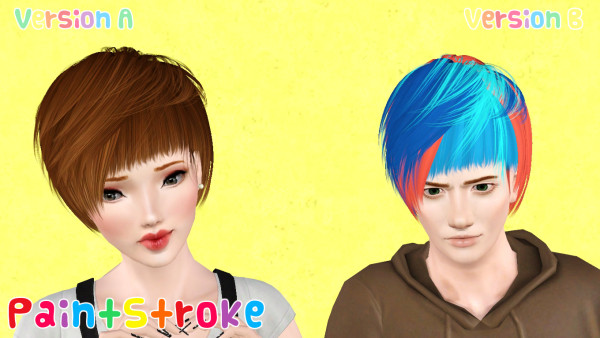 Sassy bob hairstyle SkySims Hair 099 retextured by Katty for Sims 3