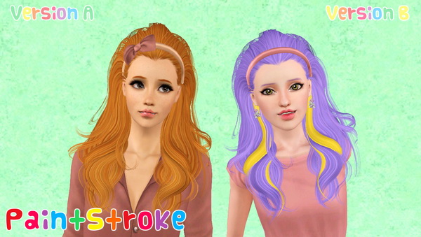 Thrown back with bow Peggy`s 905 hairstyle retextured by Katty for Sims 3