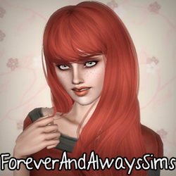 Splendid hairstyle with bangs NewSea`s Sandy retextured by Forever and Always for Sims 3