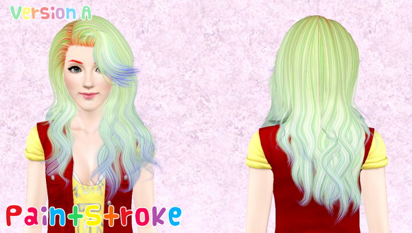 Huge scales hairstyle Cazys Artificial Love streahed retextured by Katty for Sims 3