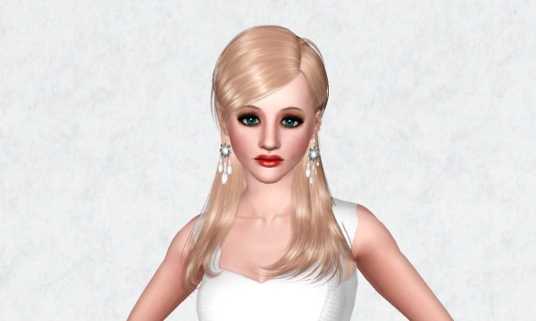 Half up do hairstyle SkySims 031 retextured by Marie Antoinette for Sims 3