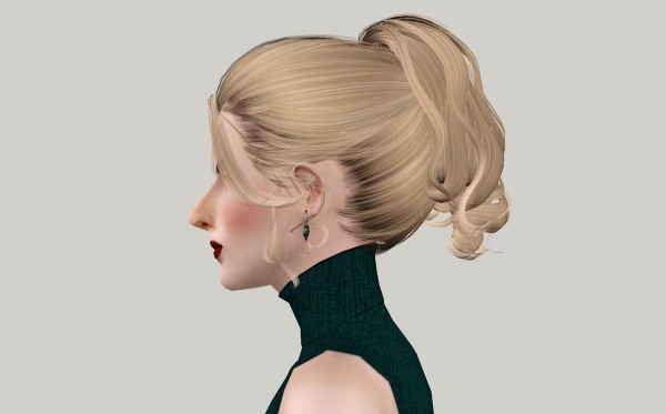 Curly ponytail Newsea`s Chantal and Hanna retextured by Fanaskher for Sims 3