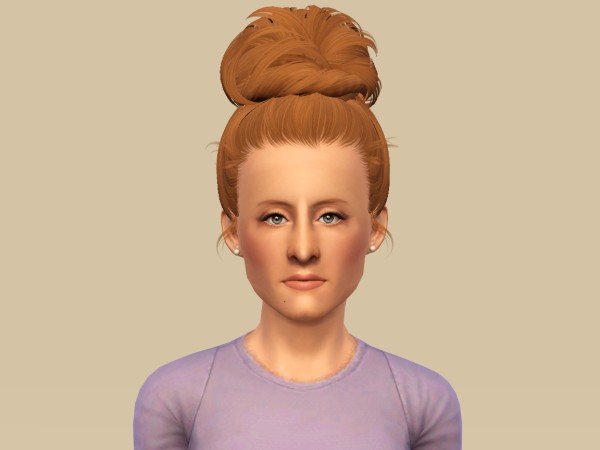 High topknot hairstyle Skysims 128 retextured by Fanaskher for Sims 3