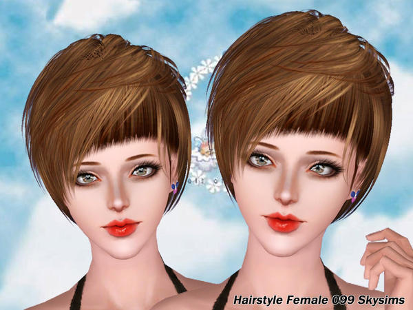 Romntic pigtail hairstyle 98 by Skysims for Sims 3