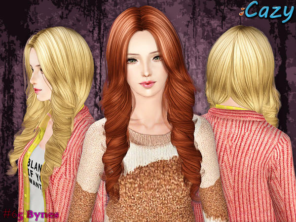 Super twisted hairstyle Bynes by Cazy for Sims 3