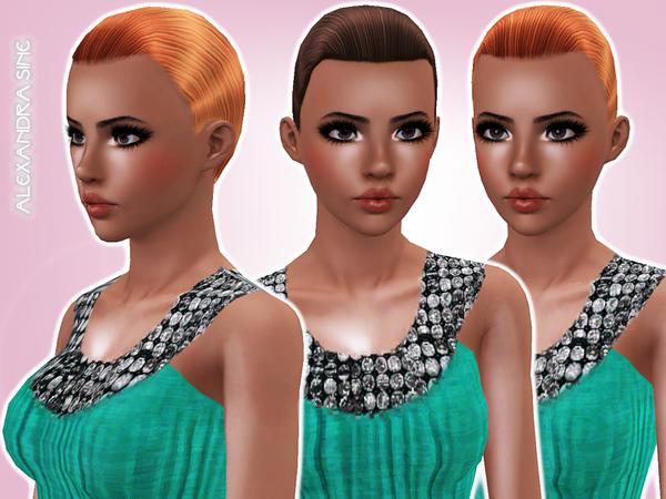 Slick hairstyle  by Alexandra Sine for Sims 3