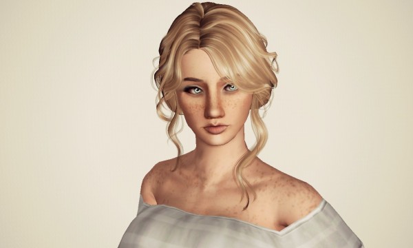 Latino bun hairstyle NewSea`s SweetSlumber retextured by Marie Antoinette for Sims 3