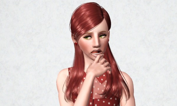 Half up do hairstyle SkySims 031 retextured by Marie Antoinette for Sims 3