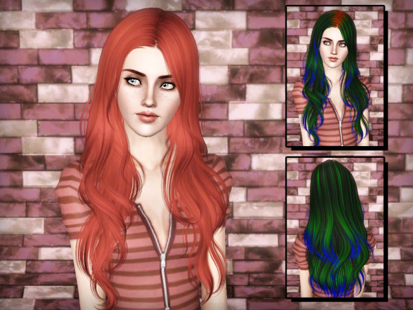Shiny hairstyle NewSea`s Sand Glass retextured by Forever and Always for Sims 3
