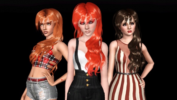 NewSea`s Jingle hairstyle retextured by Marie Antoinette for Sims 3