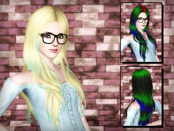 Shiny hairstyle NewSea`s Sand Glass retextured by Forever and Always for Sims 3