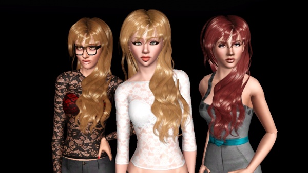 NewSea`s Jingle hairstyle retextured by Marie Antoinette for Sims 3