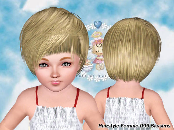 Fabulous hairtyle 99 by Skysims for Sims 3