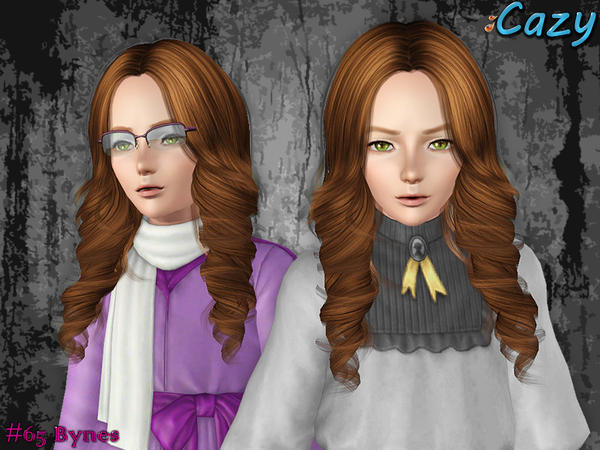 Super twisted hairstyle Bynes by Cazy for Sims 3