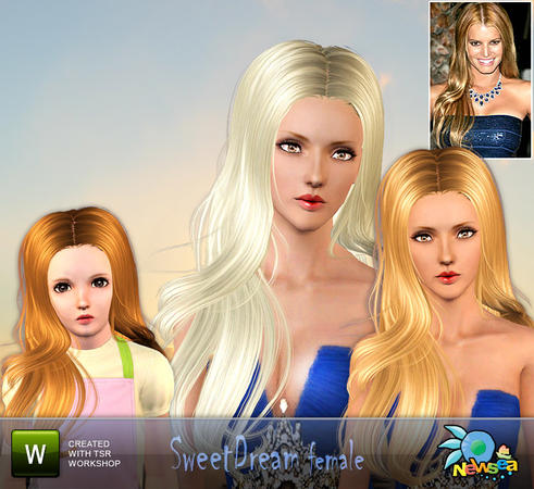 Sweet dream hairstyle by Newsea  for Sims 3