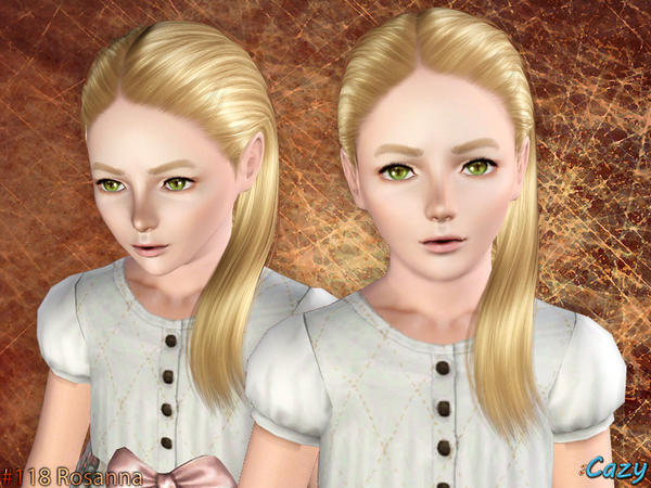 Straight Up hairstyle Rossana by Cazy for Sims 3