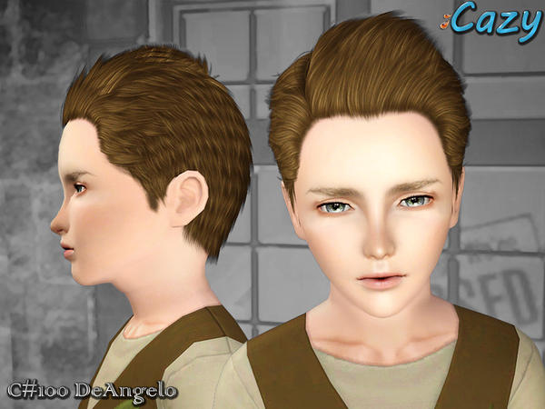 Latter day hairstyle DeAngelo by Cazy for Sims 3
