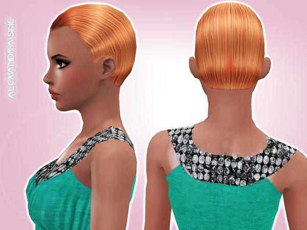 Slick hairstyle  by Alexandra Sine for Sims 3
