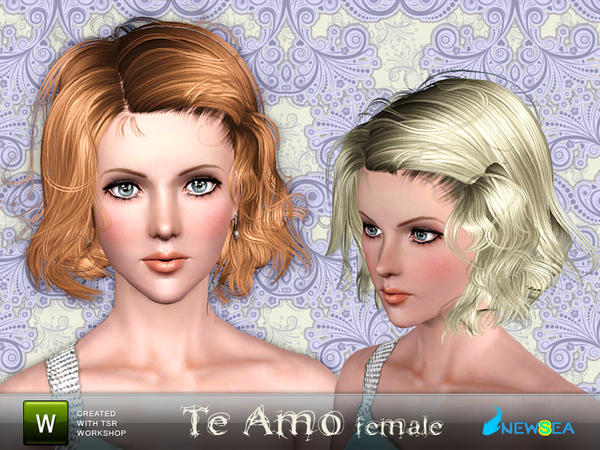 Te Amo hairstyle by NewSea for Sims 3