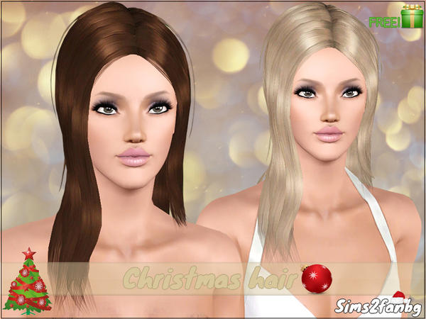Christmas hairstyle by sims2fanbg  for Sims 3
