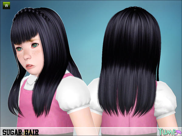 Braided Headband Sugar hairstyle Yume by Zauma for Sims 3