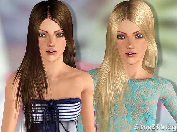 Thin long hairstyle 19 by sims2fanbg for Sims 3