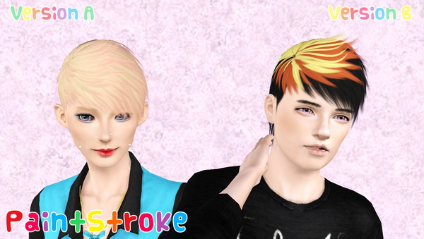 Dusk hairstyle Cazys Demonic retextured by Katty for Sims 3