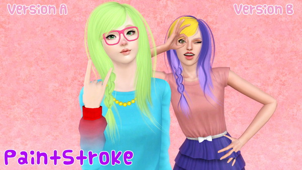 Cazy Steps hairstyle retextured by Katty for Sims 3