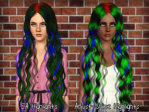 Mermaid curly hairstyle NewSea`s Siren Forest retextured by Forever and Always for Sims 3