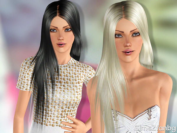 Thin long hairstyle 19 by sims2fanbg for Sims 3