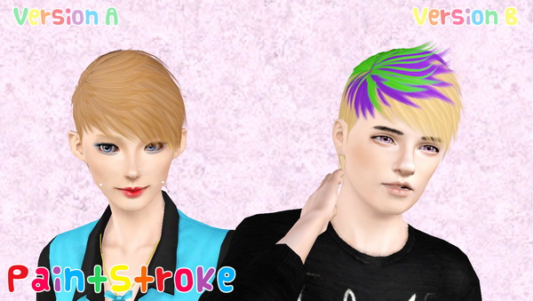 Dusk hairstyle Cazys Demonic retextured by Katty for Sims 3
