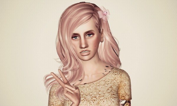 Pretty Hairstyle Newsea’s Ivory Tower retextured by  Marie Antoinette  for Sims 3