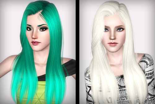 Alesso`s Eve Straight Up The Side hairstyle retextured by Forever and Always for Sims 3