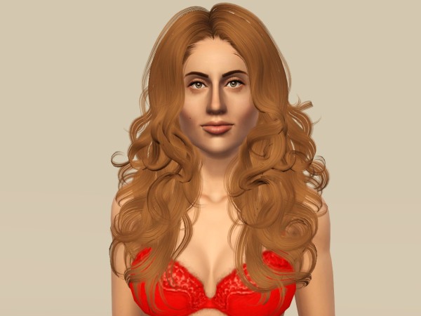 Large Curls hairstyle NewSea`s Sexy Bomb retextured by Fanskher for Sims 3