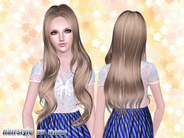 Flower headband hairstyle 169 by Skysims for Sims 3