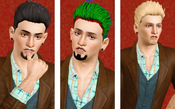 Short and spikey hairstyle Jan 07 retextured by Beaverhausen for Sims 3