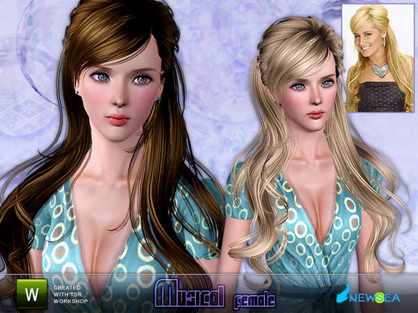 Soft layering hairstyle Musical by NewSea for Sims 3