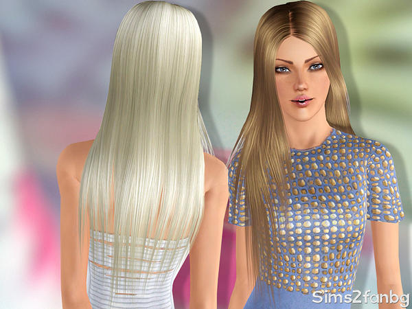 Thin long hairstyle 19 by sims2fanbg for Sims 3